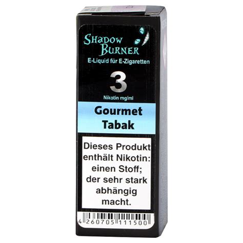 Shadow Burner Gourmet Tabak Dampfer Shop E Zigaretten Liquids Un