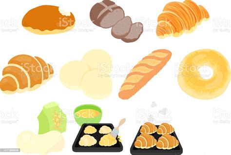 The Various Icons Of Bread Stock Illustration Download Image Now