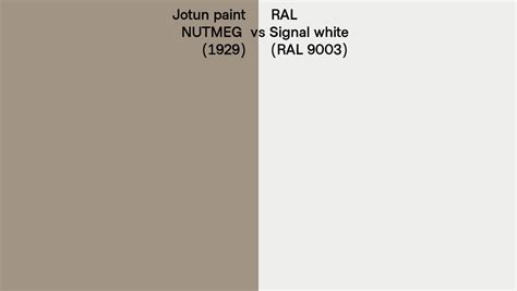 Jotun Paint Nutmeg Vs Ral Signal White Ral Side By Side