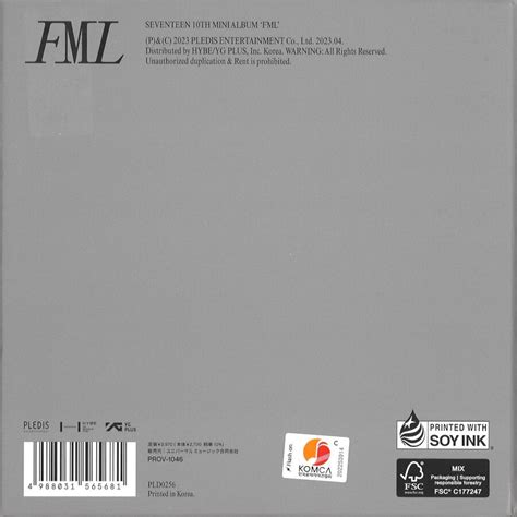 CD SEVENTEEN FML Fallen Misfit Lost Ver UNIVERSAL MUSIC STORE