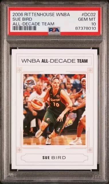 2006 Rittenhouse Wnba All Decade Team Sue Bird Psa 10 Uconn Seattle