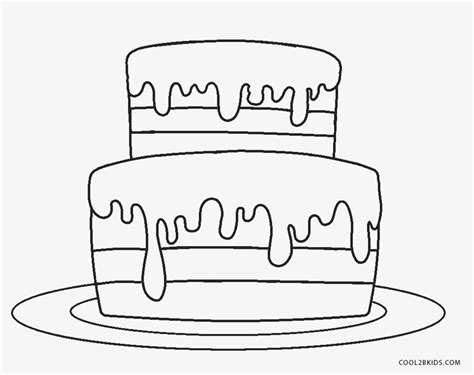 Cake Coloring Pages Cute At Netkaileyblog Blog