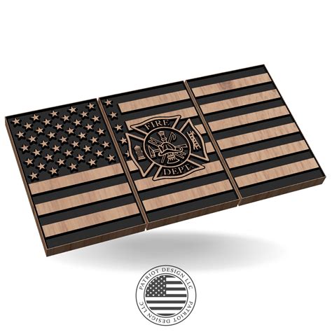 Maltese Cross Firefighter 3 Panel Flag - Patriot Nation Design