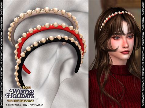 The Sims Resource Pearl Headband Na Adult