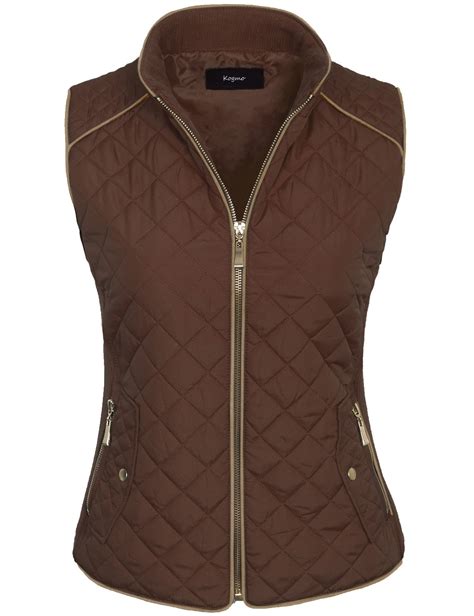 Womens Quilted Vest Fully Lined Lightweight Padded Vest Plus Size S 3