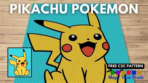 Free C C Graph Pattern Pikachu Pokemon C C Tapestry Crochet