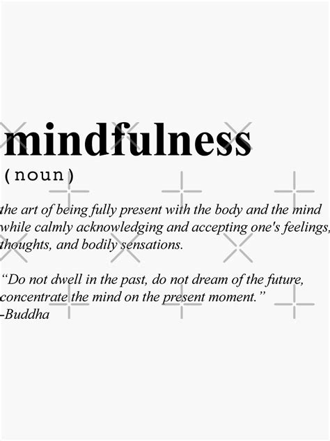 "Mindfulness Definition, Positive Affirmations" Sticker for Sale by ...