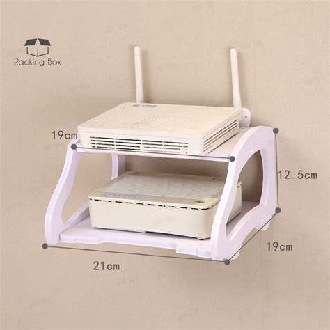 Pkb Router Dvd Player Tv Rack Set Top Box Floating Storage Shelf Wall Modem Holder Space Saving