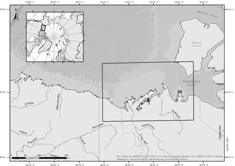 Map Of The Canadian Beaufort Sea The Location Of The Study Area Is