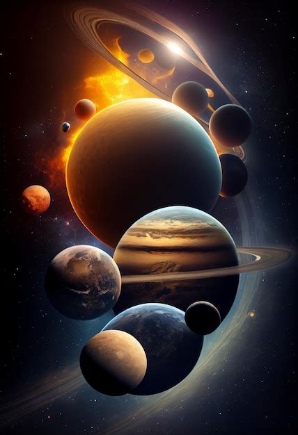 Premium Ai Image Solar System And Space Objects Ai Generated