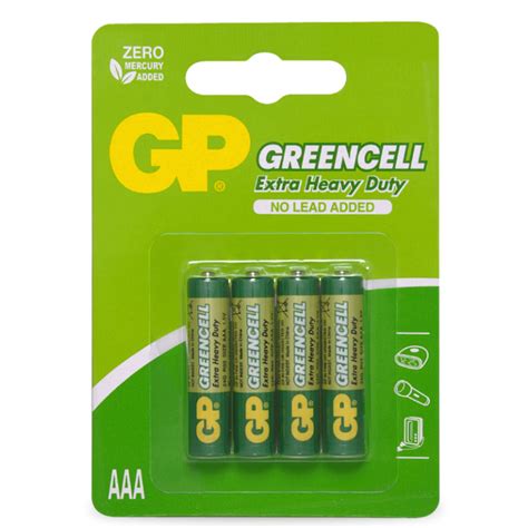 Gp Greencell V Extra Heavy Duty Aaa Card Of Gp Gc Every