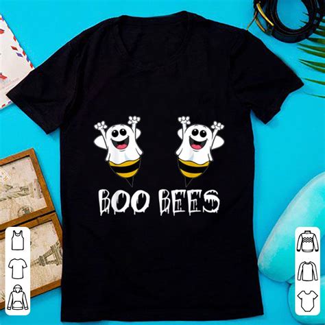 Official Boo Bees Halloween Ghost Bee Here For The Boos Shirt Hoodie