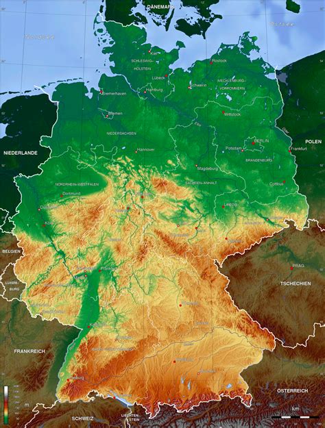 Mapa De Alemania Mapa Físico Geográfico Político Turístico Y Temático