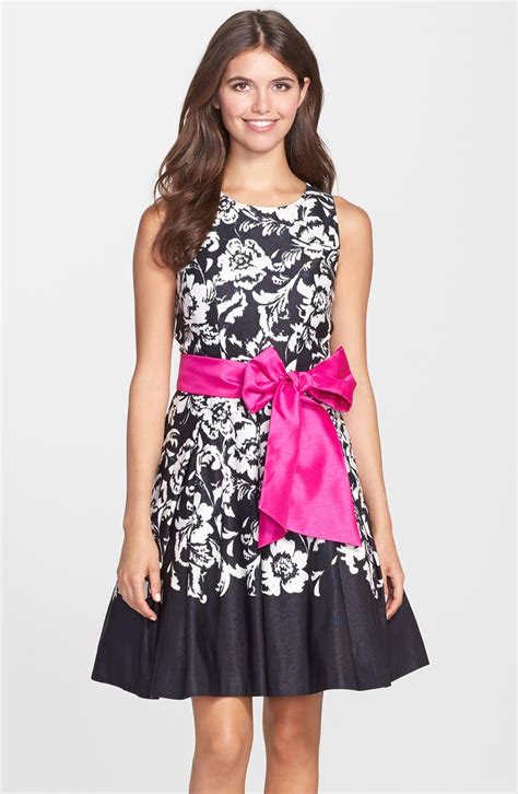 Eliza J Floral Print Fit And Flare Dress Nordstrom