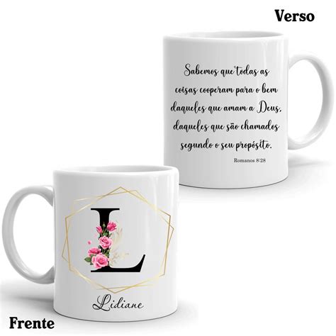 Caneca presente amiga evangélica religiosa frase e nome