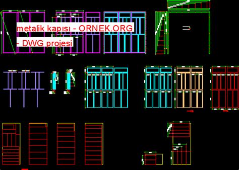 Proje Sitesi Metalik Kap S Autocad Projesi