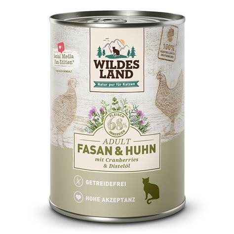 Wildes Land Fasan Und Huhn Classic Adult Nassfutter 6 X 400 G