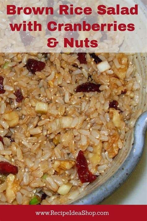 Brown Rice Salad with Cranberries and Nuts | Recipe Idea Shop | Recipe ...