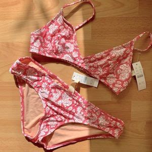 J Crew Swim Nwt J Crew X Sz Blockprints Bikini Set In Nila Pink