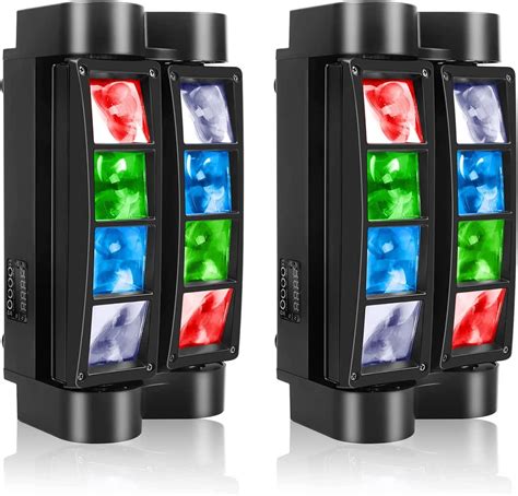 UKing 2pcs Moving Head LED Discolicht 8 X 10W RGBW Beams LED