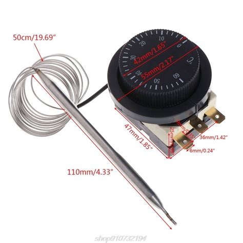 250V 380V 16A 0 60 Temperature Control Switch Capillary Thermostat