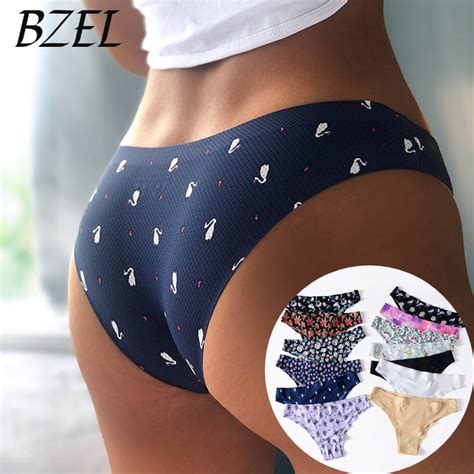 Bzel Hot Sale Printed Women S Panties Breathable Comforable Panty Air Hole Fabric Briefs Sexy