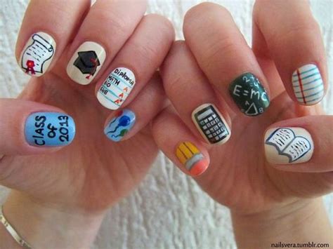 School Manicura De Uñas Uñas De Escuela Uñas Para Graduacion