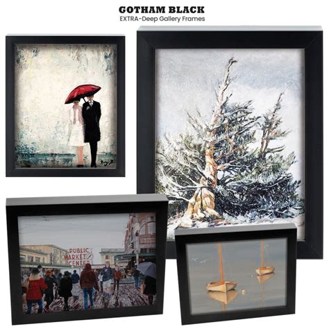 Extra-Deep Gallery Ready Made Black Frames - Frames For Canvas - Gotham ...