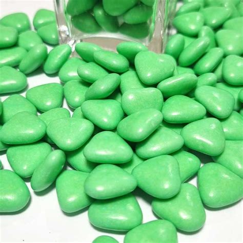 Dragées petit coeur au chocolat Vert d eau 1kg Dragées Anahita