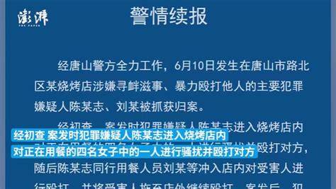 唐山烧烤店多人围殴女子事件：一女子遭骚扰被殴打，同桌三名女子均被打伤 凤凰网视频 凤凰网