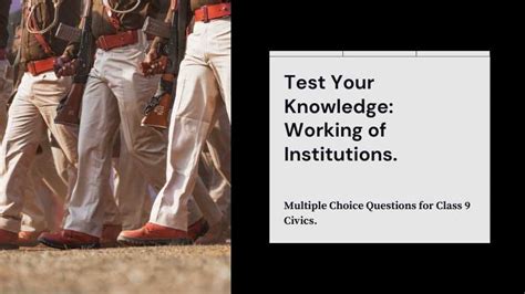 Mcq Questions For Class Civics Chapter Working Of Institutions