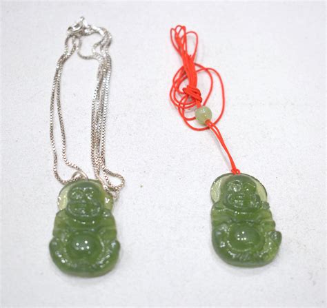 Beads Chinese Jade Happy Buddha Necklace