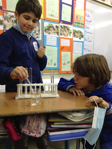 Experimentos en clases de Ciencias CM 1 B Lycée Claude Gay OSORNO Colegio Francés de OSORNO