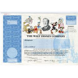 Walt Disney Company, 1999 Specimen Stock Certificate.