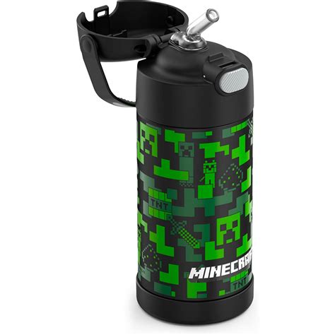 Minecraft Creeper Camo Stainless Steel 12oz Thermos Funtainer