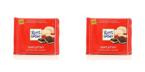 Ritter Sport Шоколад Темный с Марципаном, 100 гр, 2 шт - купить с ...