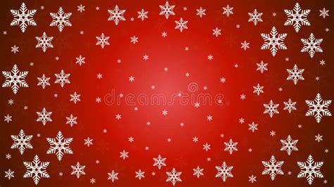 Lots Of Snowflakes On A Winter Red Background Stock Vector