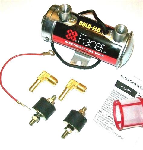 Facet Red Top 6 8 Psi And 10mm Fuel Pump Kit 480532e Works Cylinder Ebay