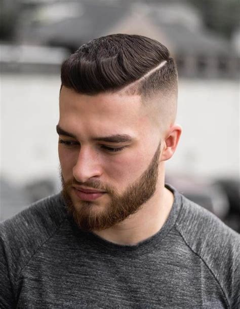 Parted Pompadour Mid Fade Mens Hairstyles Round Face Mens Hairstyles