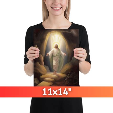 Resurrection Of Jesus Easter Art Easter Ts Baptism Ts Christian Wall Art Risen Christ