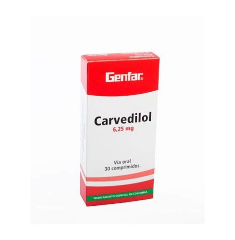 Carvedilol Genfar 6 25 Mg X 30 Tabletas