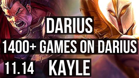 Darius Vs Kayle Top Defeat Solo Kills M Mastery