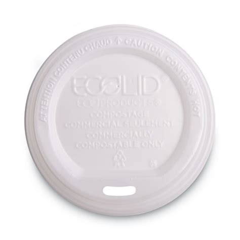 ECOEPECOLIDW Eco Products EcoLid Renewable Compost Hot Cup Lids Zuma