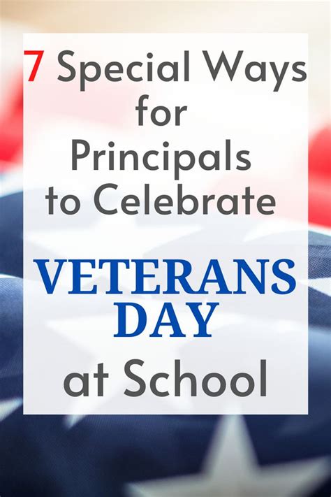 Special Ideas To Celebrate Veterans Day At Your School In