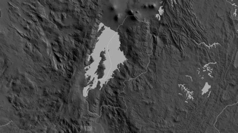 Iburengerazuba Provincia De Ruanda Mapa A Escala De Grises Con Lagos