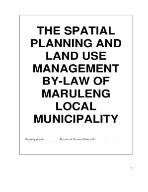 Fillable Online Spatial Planning And Land Use Management Act Norms