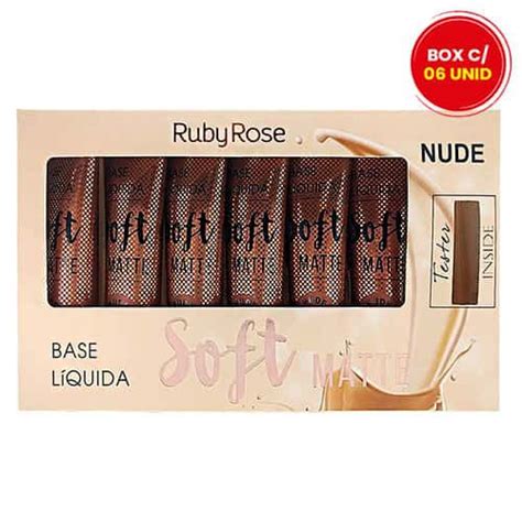 Base Soft Matte Ruby Rose HB Nude Box C Unidades Atacado Virtual Make