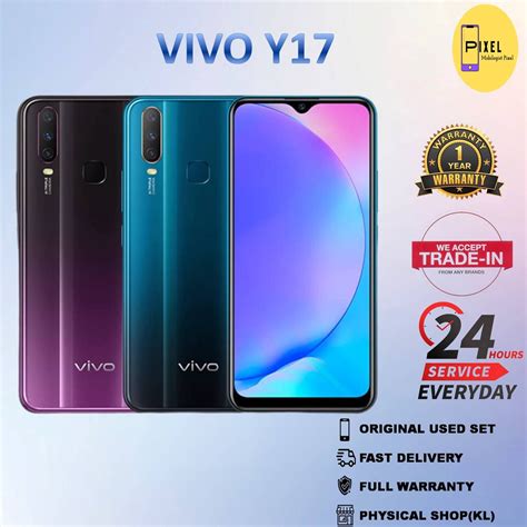 VIVO Y17 6 128 SMARTPHONE FULL SET SECOND HAND SET 5000MAH