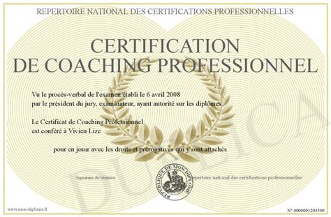 Certification De Coaching Professionnel