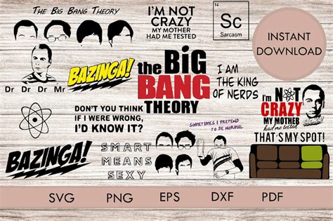 Bundle Big Bang Theory Svg Png Sheldon Cooper Cricut Cut Files Mrs ...